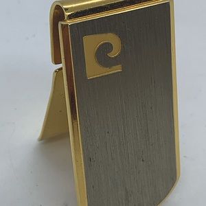 Vintage Designer PIERRE CARDIN Money Clip Brushed Silver & Gold FRANCE 80s/90s